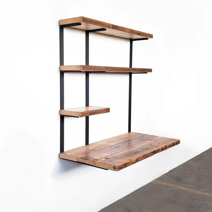 Floating Desk + 3 ShelvesWall Mounted Shelving