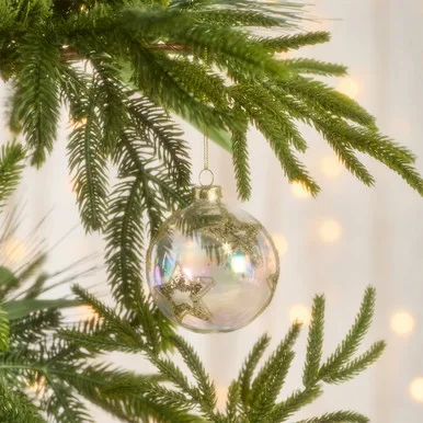 GlitzyStarGlassChristmasBauble