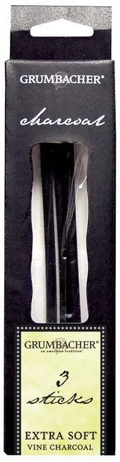Grumbacher VINE CHARCOAL 3/PK-X-Soft – 5A0036LY-1H7RD