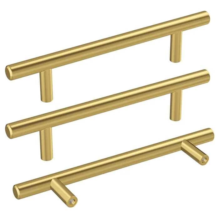 Haidms 20 Pack 4” Cabinet Pulls Gold Brass Stainless Steel Kitchen Drawer Pulls Cabinet Handles 4″” Hole Center