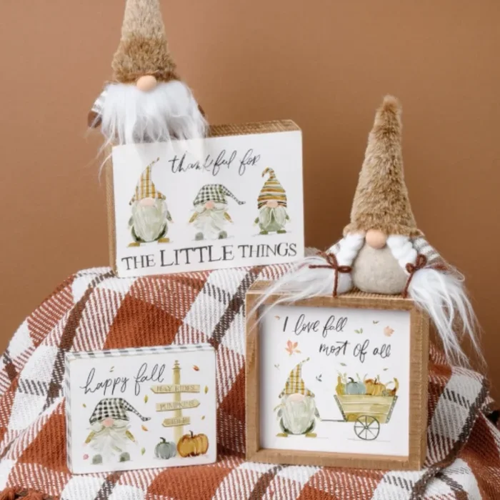 Happy Fall Block SignSigns & Sitters