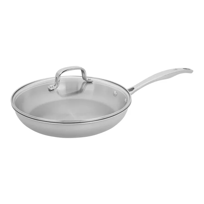Henckels 10″ Stainless Steel Fry Pan with Lid, CLAD H3 Series