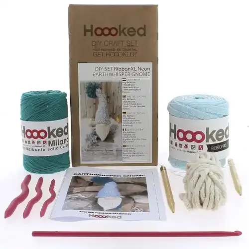Hoooked Amigurumi DIY Kit W/Eco Barbante Yarn-Gnome Earthwhisper – 5A0023XJ-1G749