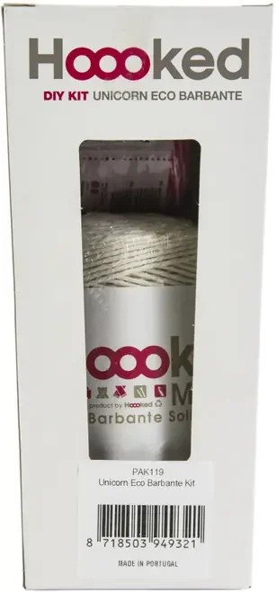 Hoooked Amigurumi DIY Kit W/Eco Barbante Yarn-Unicorn Nora – Off White – PAK119