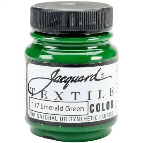 Jacquard Textile Color Fabric Paint 2.25oz-Emerald Green – TEXTILE-1117