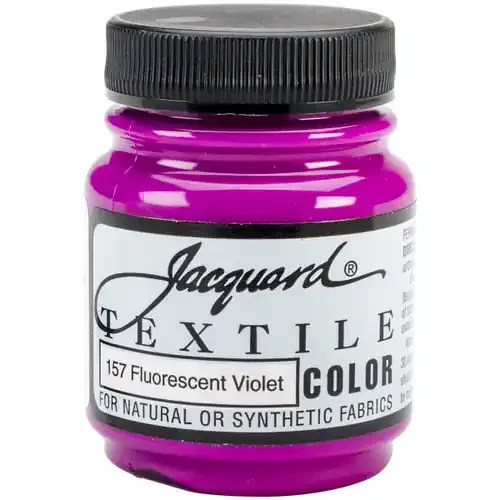 Jacquard Textile Color Fabric Paint 2.25oz-Fluorescent Violet – TEXTILE-1157