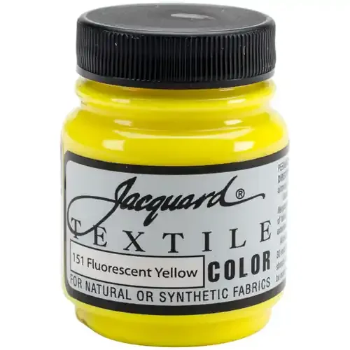 Jacquard Textile Color Fabric Paint 2.25oz-Fluorescent Yellow – TEXTILE-1151