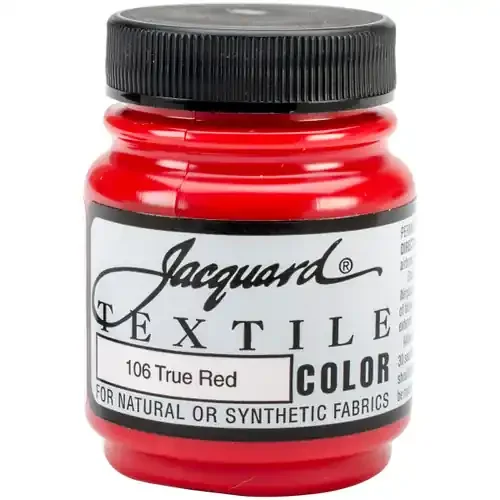 Jacquard Textile Color Fabric Paint 2.25oz-True Red – TEXTILE-1106