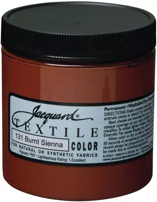 Jacquard Textile Color Fabric Paint 8oz-Burnt Sienna – TEXTILE8-2131