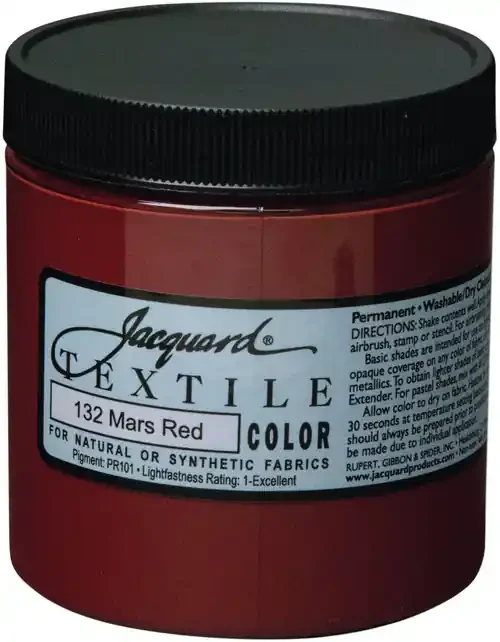 Jacquard Textile Color Fabric Paint 8oz-Mars Red – TEXTILE8-2132