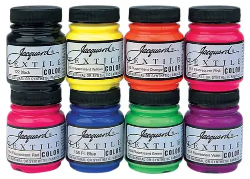 Jacquard Textile Color Set 8/Pkg-2.25 oz.Fluorescent – 5A002FBX-1GGRG