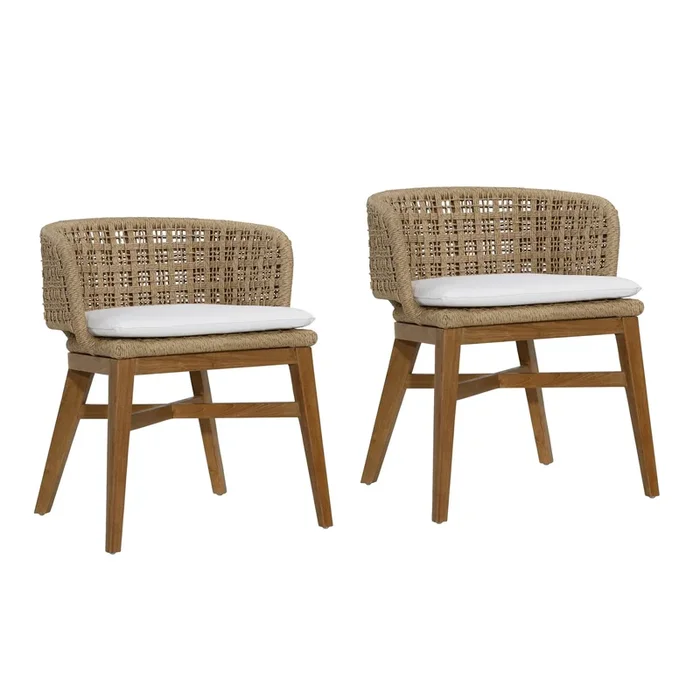 Kiel Dining Chair Set of 2 NaturalOutdoor Dining