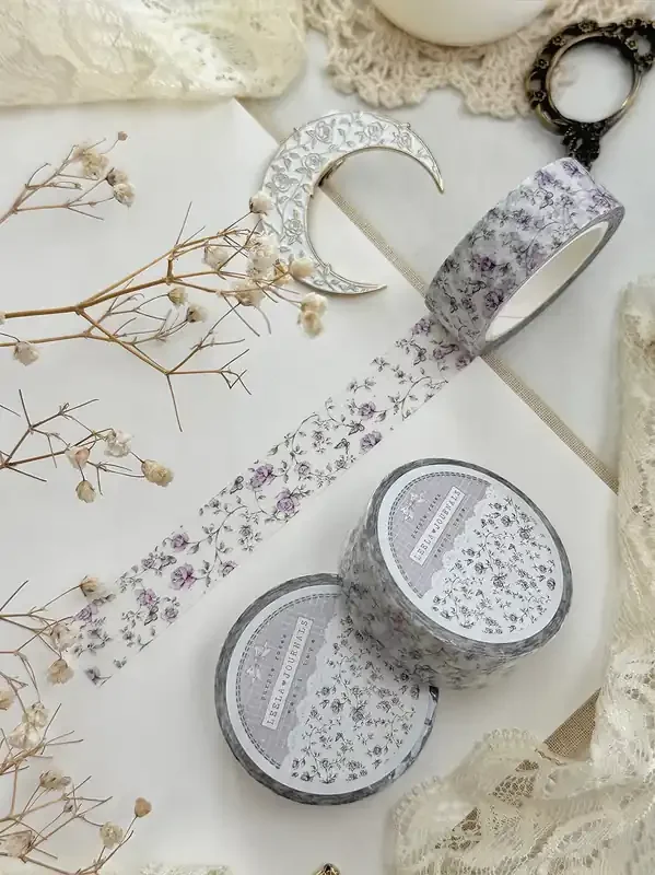 Lilac Roses Washi Tape 15mm