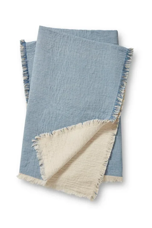 Magnolia Home by Joanna Gaines x Loloi TMH0003 Blue / Natural Throw BlanketThrow Blankets