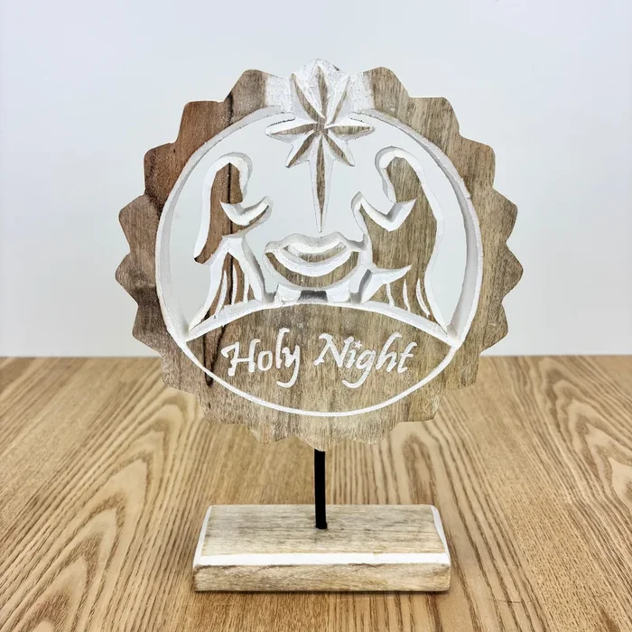 Mango Wood Nativity on StandCosmetics