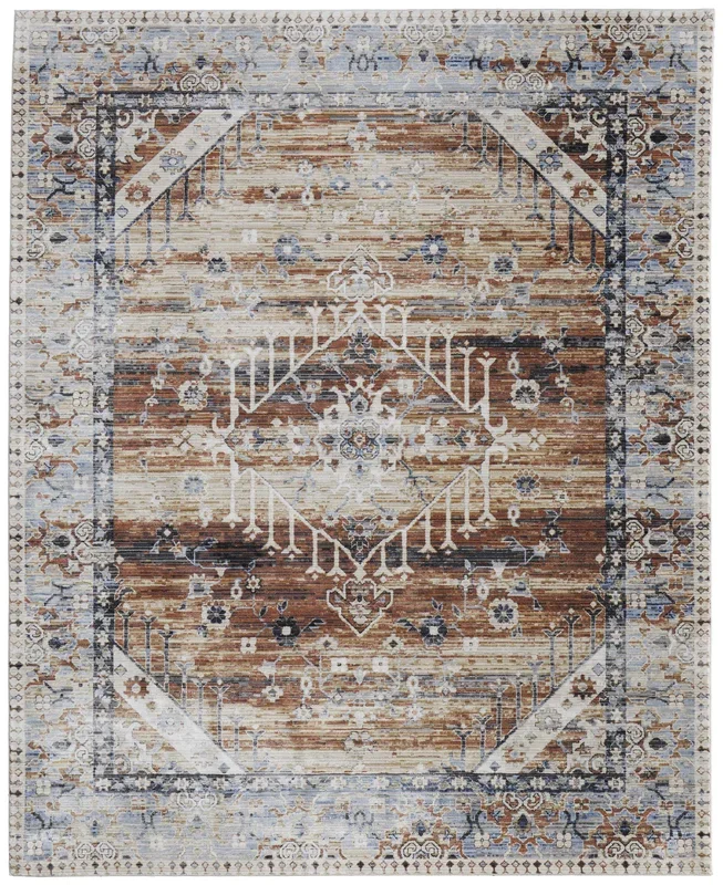 Melrose 39NZF 7’10” x 10’3″ Ivory/Red/Blue Rug