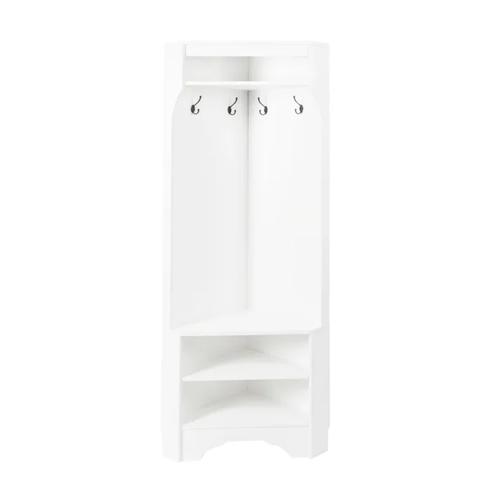 Merax Minimalist Corner Hall Tree with Shoe Bench