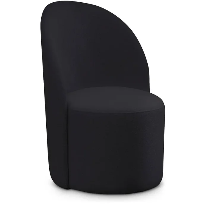 Meridian Furniture Hautely Black Boucle Fabric Accent Chair