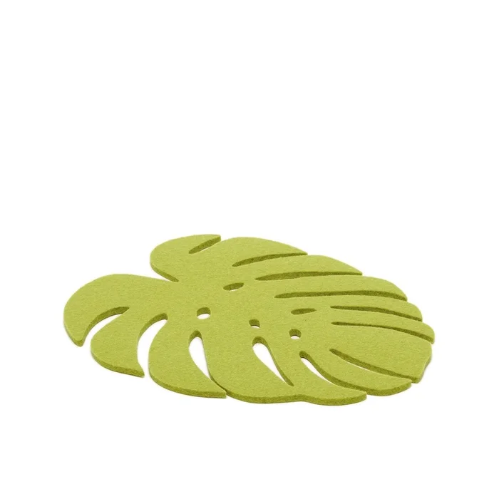 Merino wool felt trivets, Monstera leaf mediumtrivet