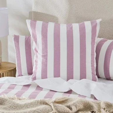 MilahMauveStripeEuropeanPillowcase