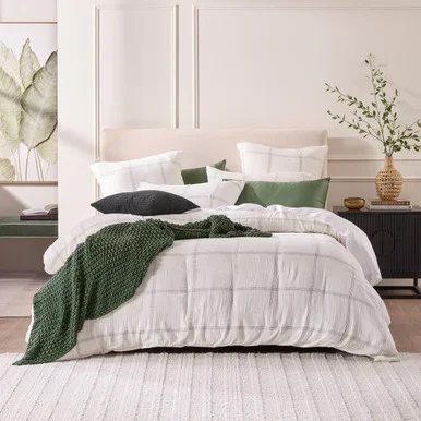 MorganCheckQuiltCoverSet