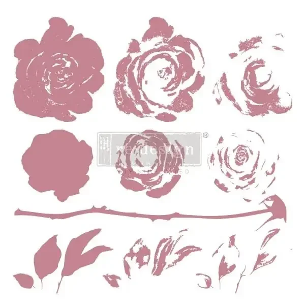 Mystic Rose Clear-Cling Stamps ReDesign With Prima — Flipping Fabulous