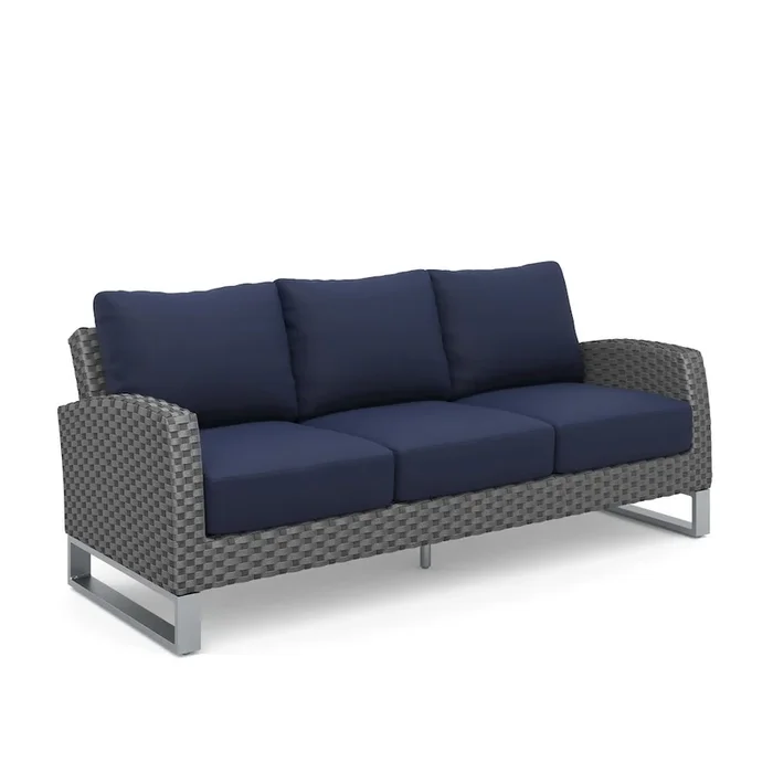 New Classic Furniture Fiji 2 Pc Sofa And Slat Top Coffee Table Set-Blue
