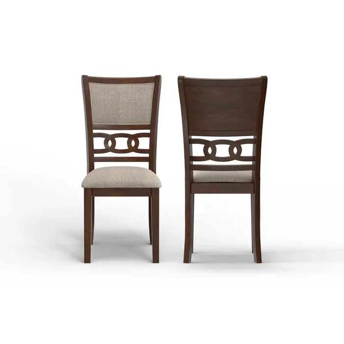 New Classic Furniture Furniture Gia Solid Wood Dining Chairs in Cherry Brown (Set of 2)