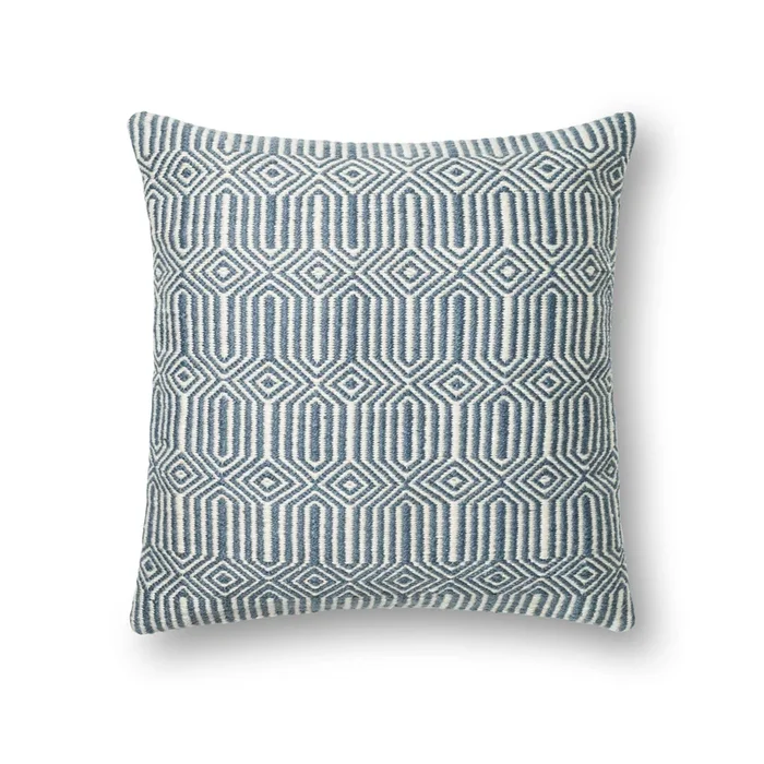 P0339 Blue/Ivory 22″x22″ Poly Pillow