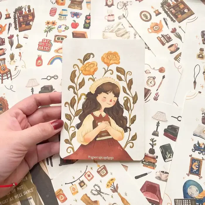 PaperaicaShop Booklover Postcard