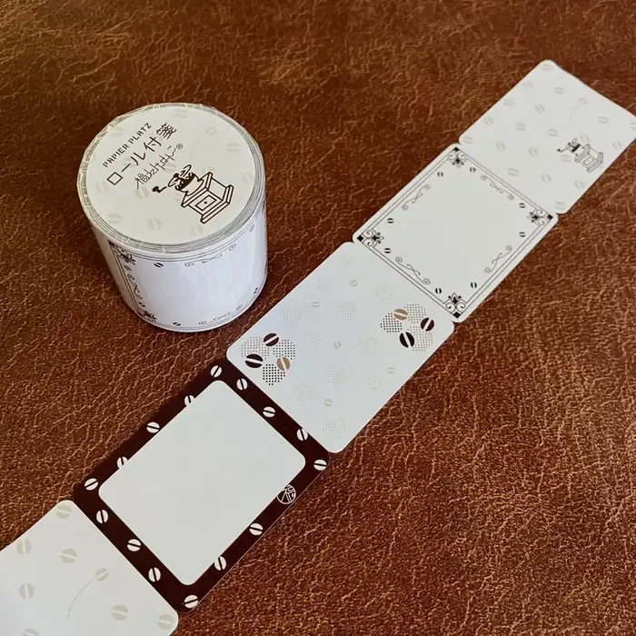 Papier Platz x Fukuwake Hanko Sticky Notes Roll – Coffee beans and mill