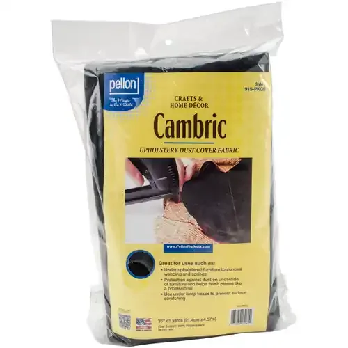 Pellon Cambric Fabric For Upholstery-Black 36″X5yd – 915PKG