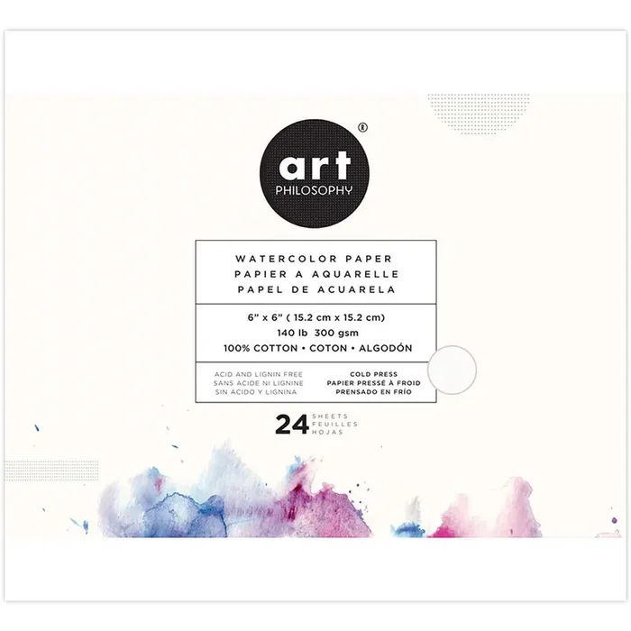 Prima Marketing Art Philosophy Watercolor Paper Pad 6″X6″