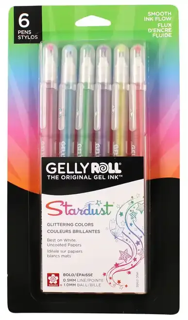 Sakura Gelly Roll Stardust Bold Point Pens 6/Pkg-Galaxy Collection – 37903