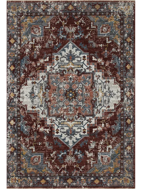 Samra SAM10 Brick/Grey 5’3″ x 7’9″ Rug