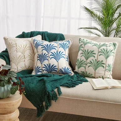 SanurPalmEmbroideredCushion