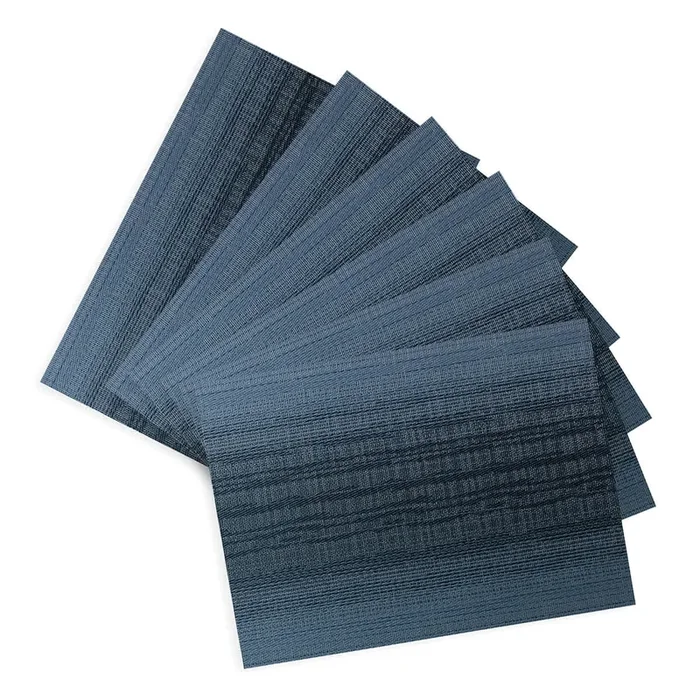 Set of 6 Otto Maritime Ombre Woven Vinyl Placemats, 13×18