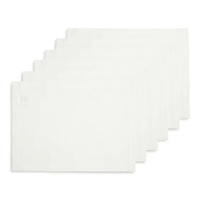 Solino Home Cotton Linen Placemats 14 x 19 Inch Set of 6 – Dru – Cotton Linen Plain