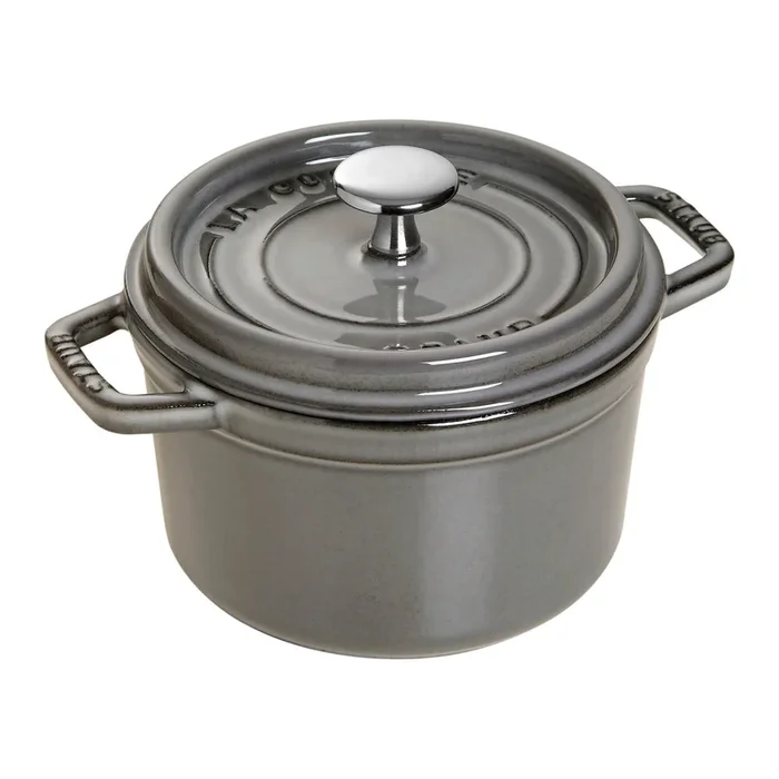 Staub Cast Iron 0.75-qt Round Cocotte – Graphite Grey