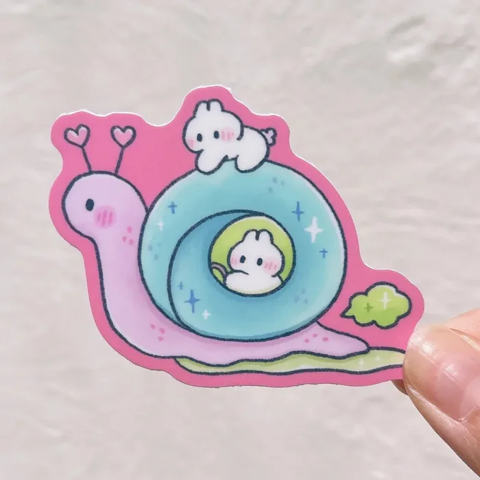 StickyRiceCo Vinyl Sticker – Bunnymobile Snail