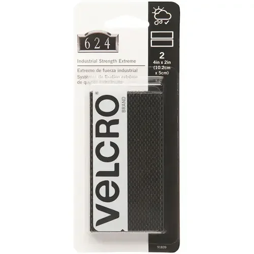 VELCRO(R) Brand Industrial Strength Extreme Fasteners 4″X2″-Black – 91839