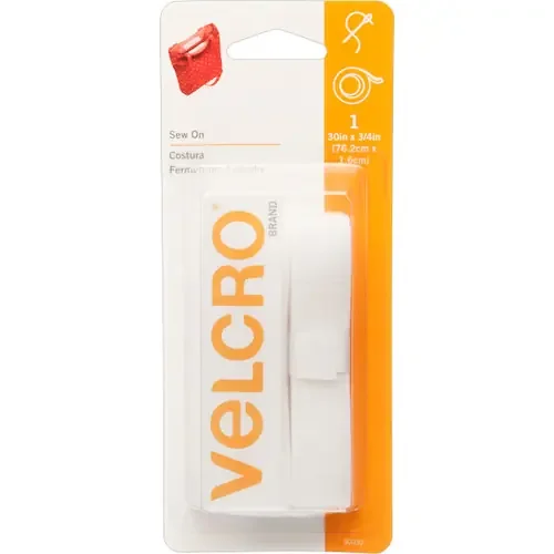 VELCRO(R) Brand Sew-On Tape .75″X30″-White – 90030