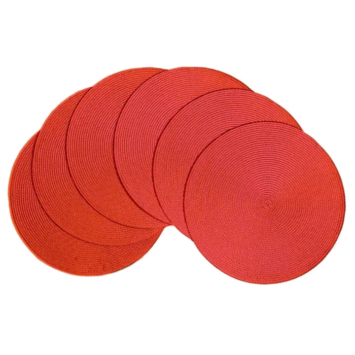 Veranda Set of 6 Redwood Placemats, 15″