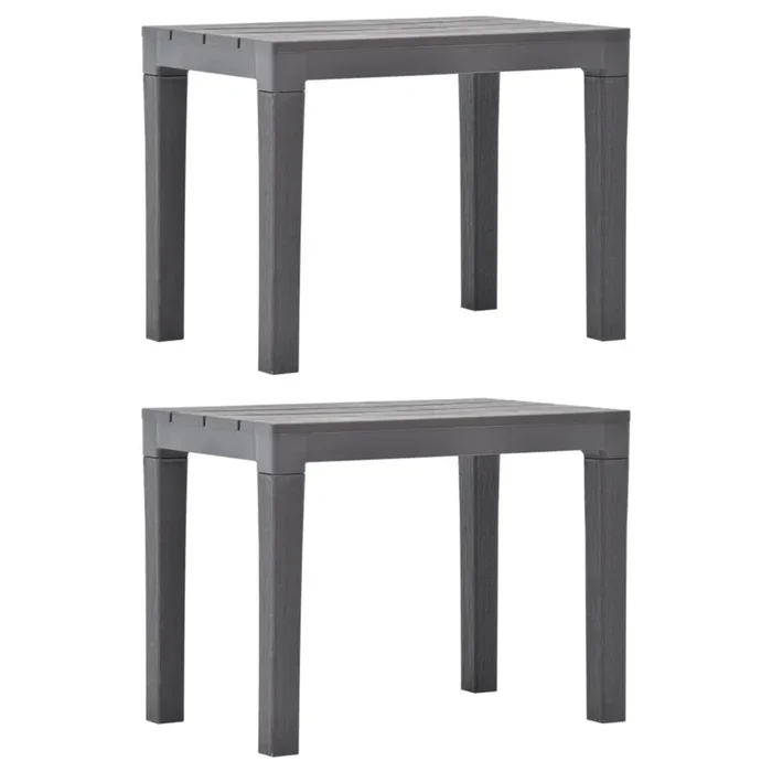 vidaXL Garden Benches 2 pcs Mocca Plastic