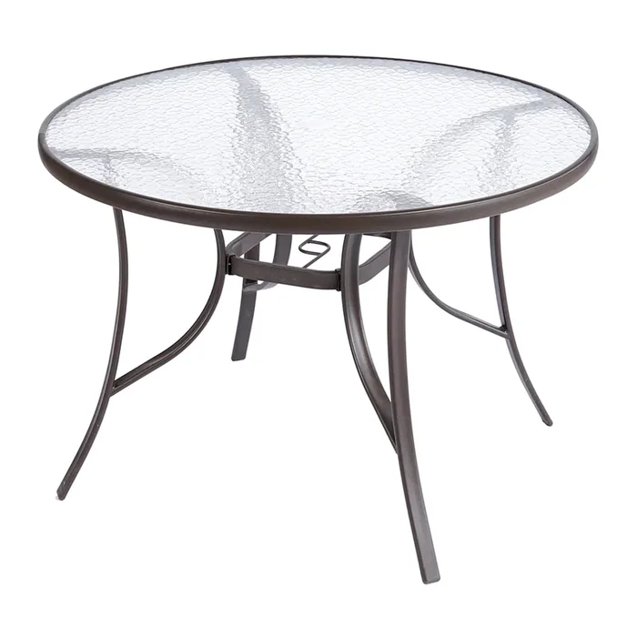Woodhill Round Patio Dining Table, Brown