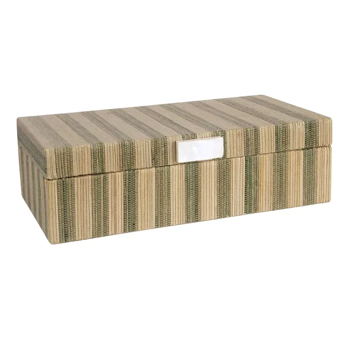 Woven Seagrass Box Decor, 7″