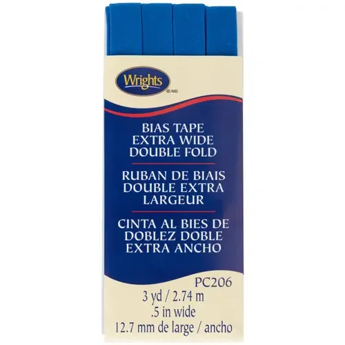 Wrights Double Fold Bias Tape .5″X3yd-Lapis – 117-206-550