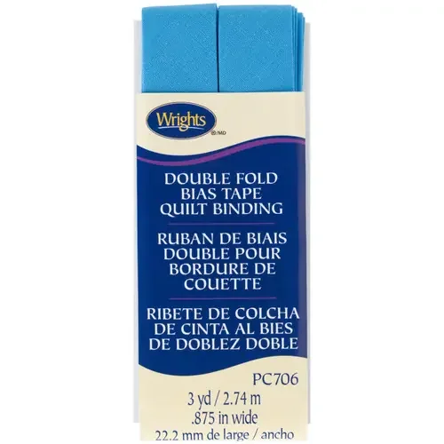 Wrights Double Fold Quilt Binding .875″X3yd-Porcelain Blue – 117-706-121