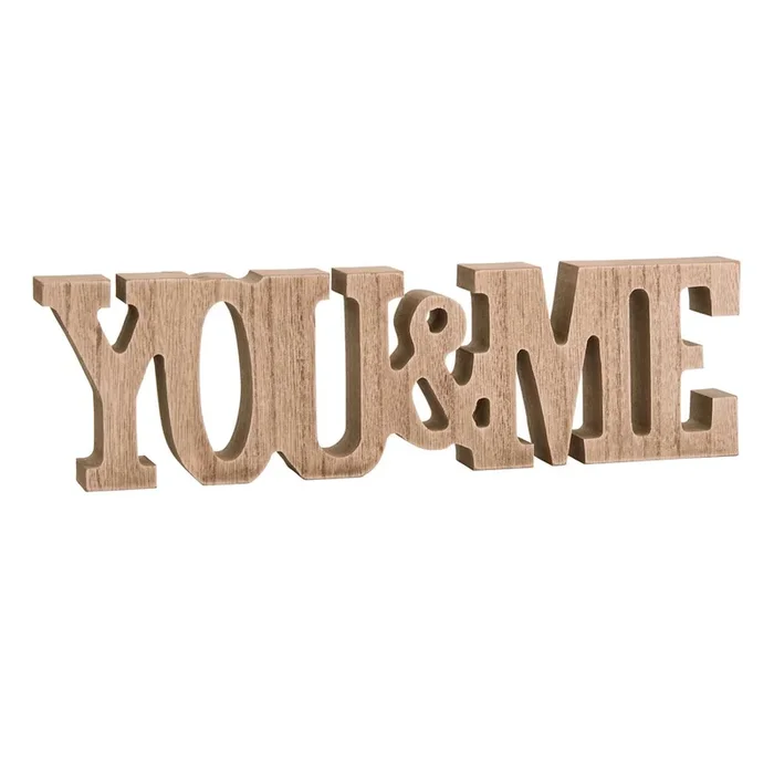 You & Me Cutout Table Sign, 12×4