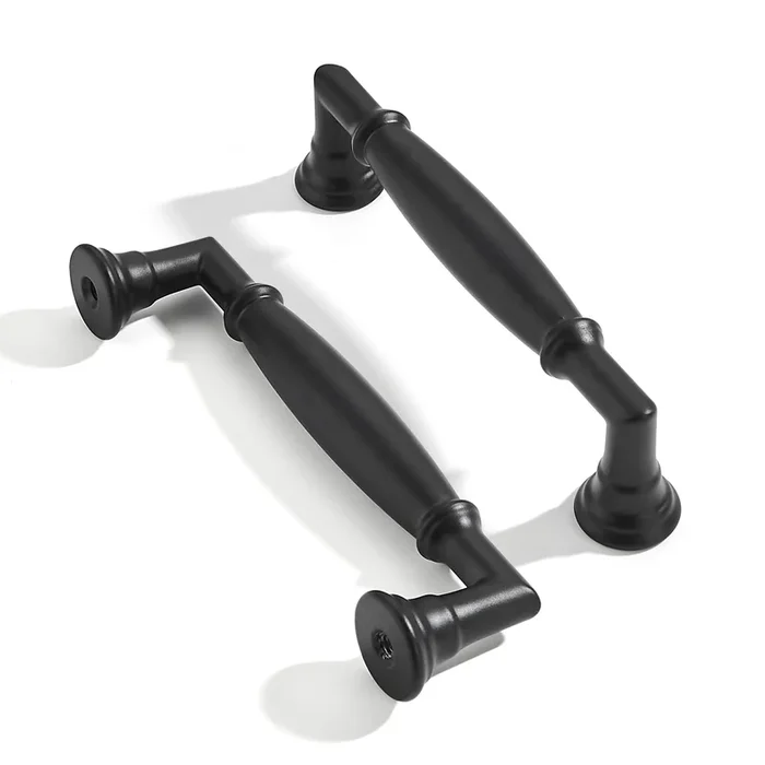 ZAUYX 10 Pack 4 Inch Hole Center Matte Black Cabinet pulls Solid Heavy Duty Cabinet Pull Cabinet Handles Kitchen Cabinet Hardwar